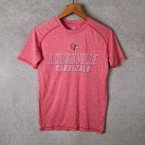 Louisville Cardinals Shirt Mens Small Red Heathered Rivalry Threads NCAA